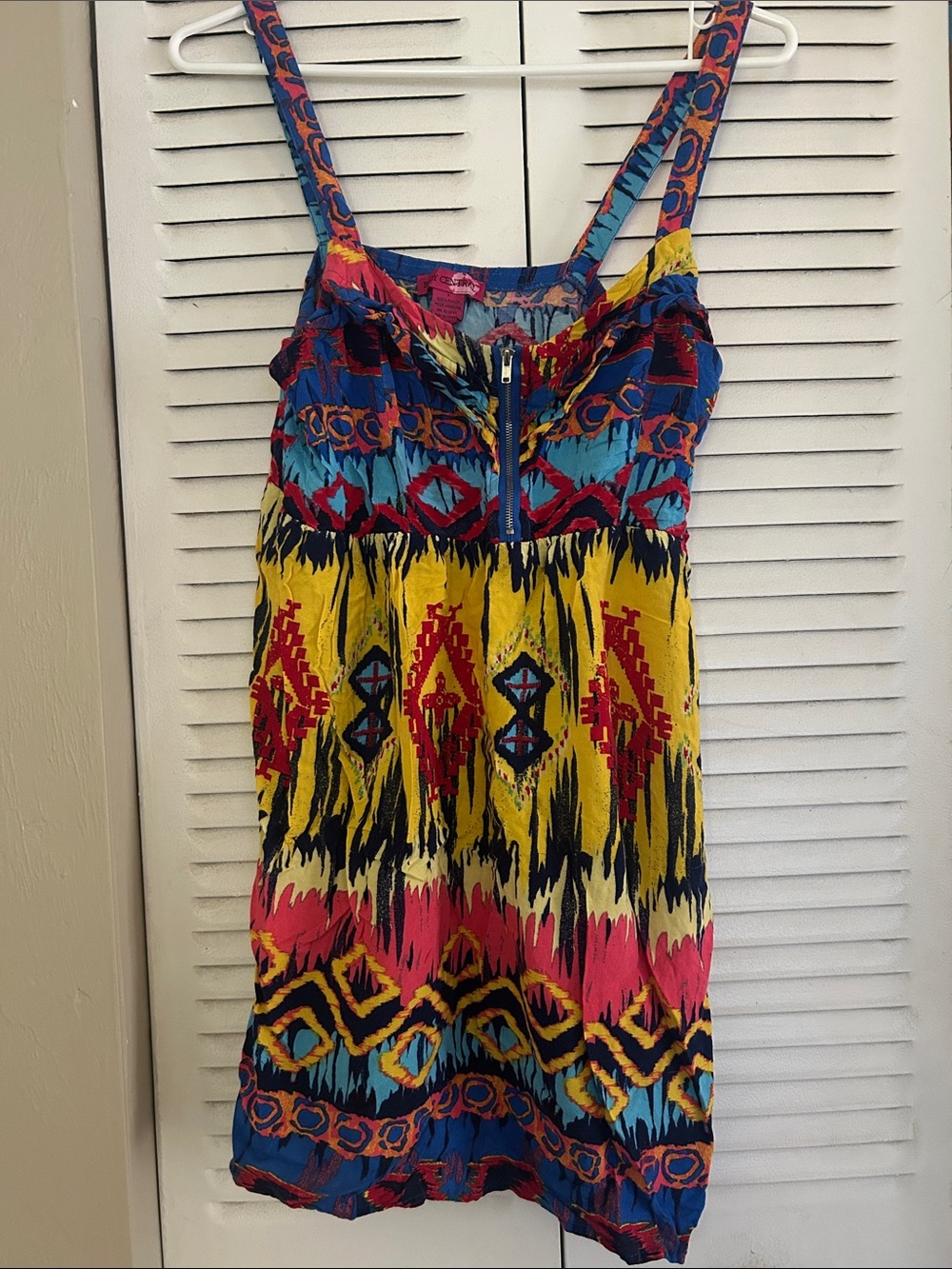 Body Central Multicolor Tribal Print Sundress Size Large